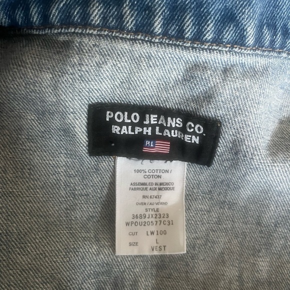 Ralph Lauren Polo Denim Vest - Picture 8 of 8